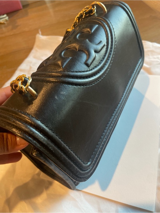Tory Burch Handbags - Tory Burch Black Leather Quilted Mini Shoulder Bag with Gold Hardware